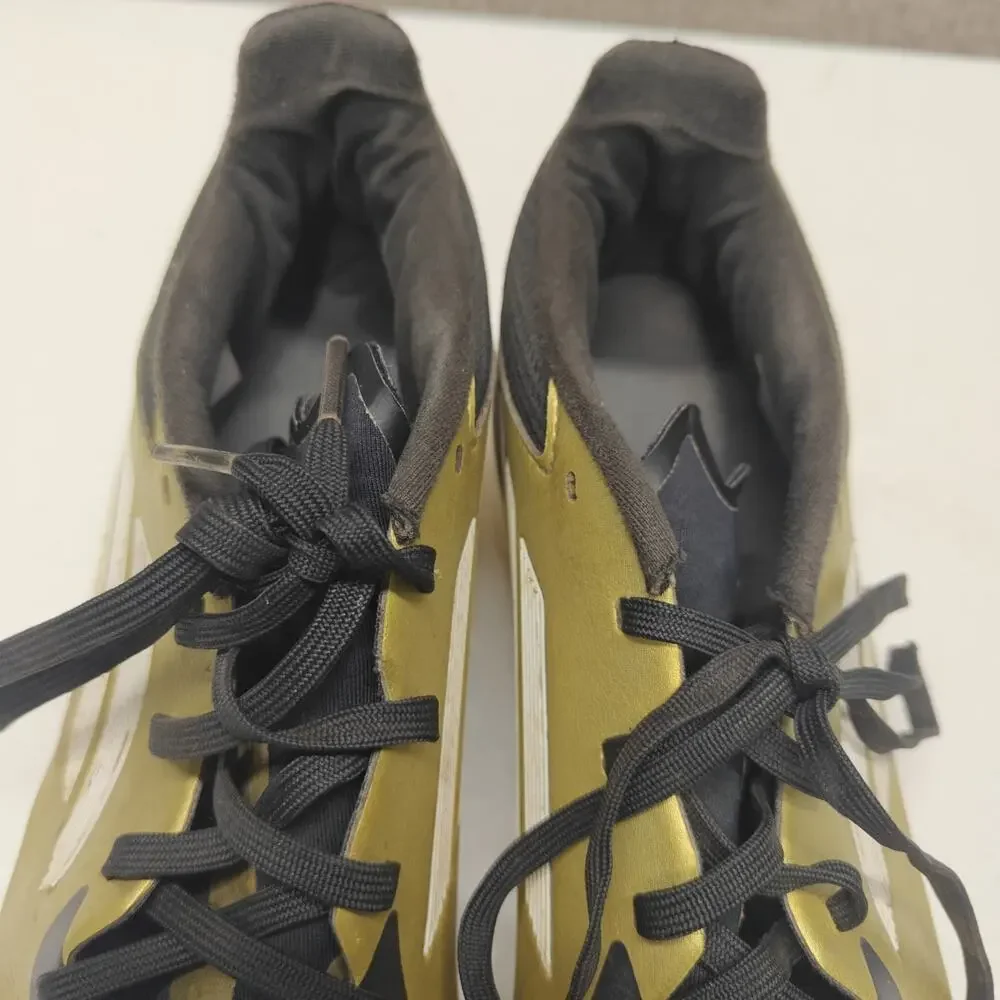 Adidas Messi F50 League FG/MG ME Mens Size 8 Soccer Cleats Black Gold